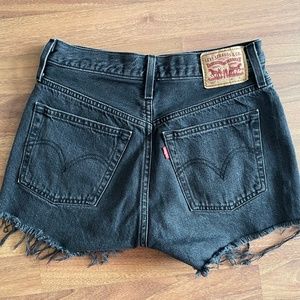 Levi's 501 HW Denim Shorts Black Size 25